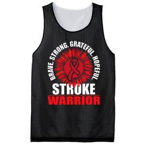 Stroke Warrior Stroke Survivor Red Awareness Ribbon Mesh Reversible Basketball Jersey Tank