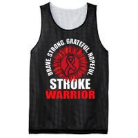 Stroke Warrior Stroke Survivor Red Awareness Ribbon Mesh Reversible Basketball Jersey Tank