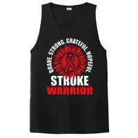 Stroke Warrior Stroke Survivor Red Awareness Ribbon PosiCharge Competitor Tank