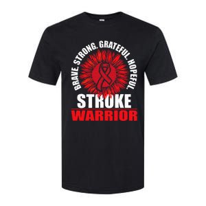 Stroke Warrior Stroke Survivor Red Awareness Ribbon Softstyle CVC T-Shirt