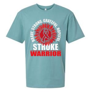 Stroke Warrior Stroke Survivor Red Awareness Ribbon Sueded Cloud Jersey T-Shirt