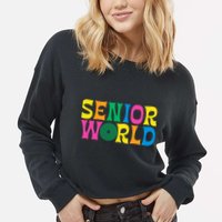 Senior World Cropped Pullover Crew