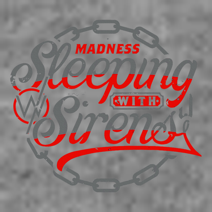 S.L.E.E.P.I.N.G With Sirens Red Chain 7-Panel Snapback Hat