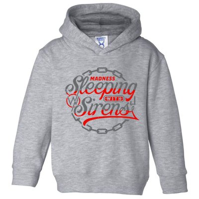 S.L.E.E.P.I.N.G With Sirens Red Chain Toddler Hoodie