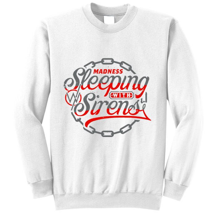 S.L.E.E.P.I.N.G With Sirens Red Chain Sweatshirt