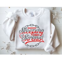 S.L.E.E.P.I.N.G With Sirens Red Chain Sweatshirt
