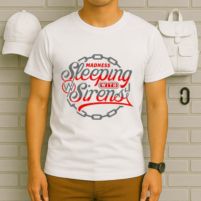 S.L.E.E.P.I.N.G With Sirens Red Chain T-Shirt