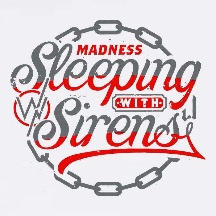 S.L.E.E.P.I.N.G With Sirens Red Chain T-Shirt