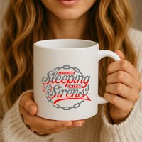 S.L.E.E.P.I.N.G With Sirens Red Chain Mug