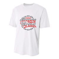 S.L.E.E.P.I.N.G With Sirens Red Chain Youth Performance Sprint T-Shirt