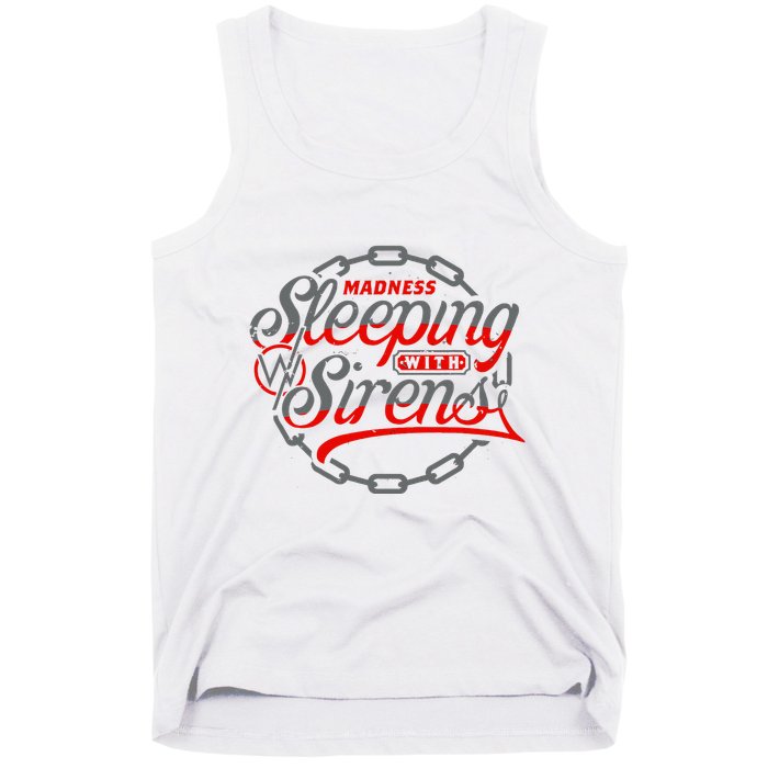 S.L.E.E.P.I.N.G With Sirens Red Chain Tank Top
