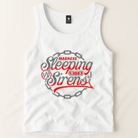 S.L.E.E.P.I.N.G With Sirens Red Chain Tank Top