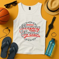 S.L.E.E.P.I.N.G With Sirens Red Chain Tank Top