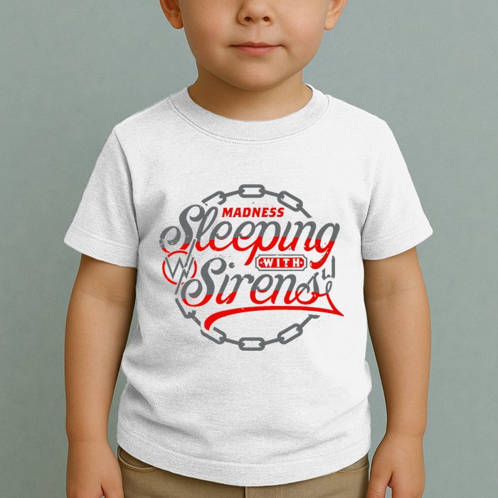 S.L.E.E.P.I.N.G With Sirens Red Chain Toddler T-Shirt