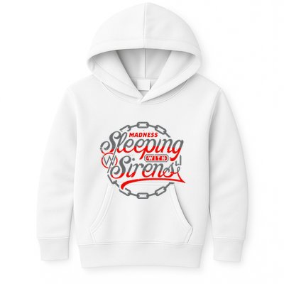 S.L.E.E.P.I.N.G With Sirens Red Chain Kids Hoodie