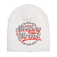 S.L.E.E.P.I.N.G With Sirens Red Chain Short Acrylic Beanie