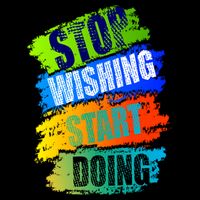 Stop Wishing Start Doing Inspirational Quote Backpack