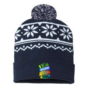 Stop Wishing Start Doing Inspirational Quote USA-Made Snowflake Beanie