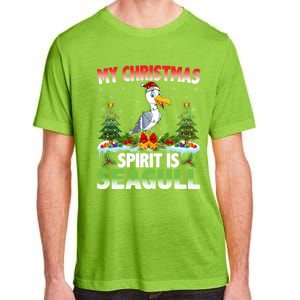 Seagull Wearing Santa Hat My Christmas Spirit Is Seagull Cute Gift Adult ChromaSoft Performance T-Shirt