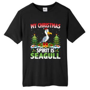 Seagull Wearing Santa Hat My Christmas Spirit Is Seagull Cute Gift Tall Fusion ChromaSoft Performance T-Shirt