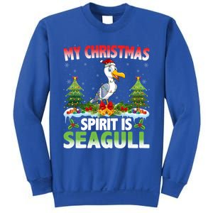 Seagull Wearing Santa Hat My Christmas Spirit Is Seagull Cute Gift Sweatshirt