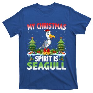 Seagull Wearing Santa Hat My Christmas Spirit Is Seagull Cute Gift T-Shirt