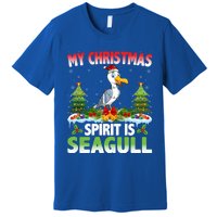 Seagull Wearing Santa Hat My Christmas Spirit Is Seagull Cute Gift Premium T-Shirt