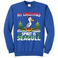 Seagull Wearing Santa Hat My Christmas Spirit Is Seagull Cute Gift Tall Sweatshirt