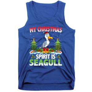 Seagull Wearing Santa Hat My Christmas Spirit Is Seagull Cute Gift Tank Top