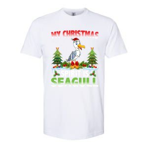 Seagull Wearing Santa Hat My Christmas Spirit Is Seagull Cute Gift Softstyle CVC T-Shirt