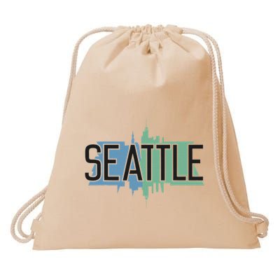Seattle Washington Drawstring Bag
