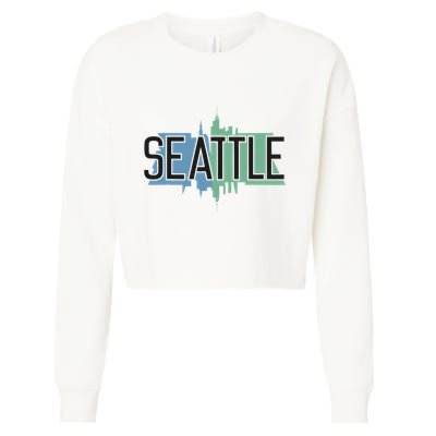 Seattle Washington Cropped Pullover Crew