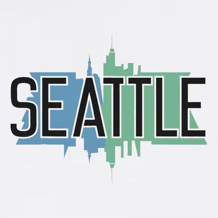 Seattle Washington Cropped Pullover Crew