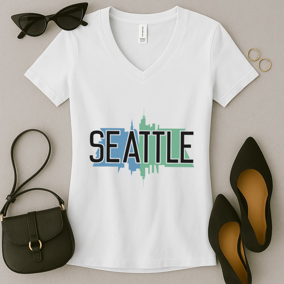 Seattle Washington Women's V-Neck T-Shirt