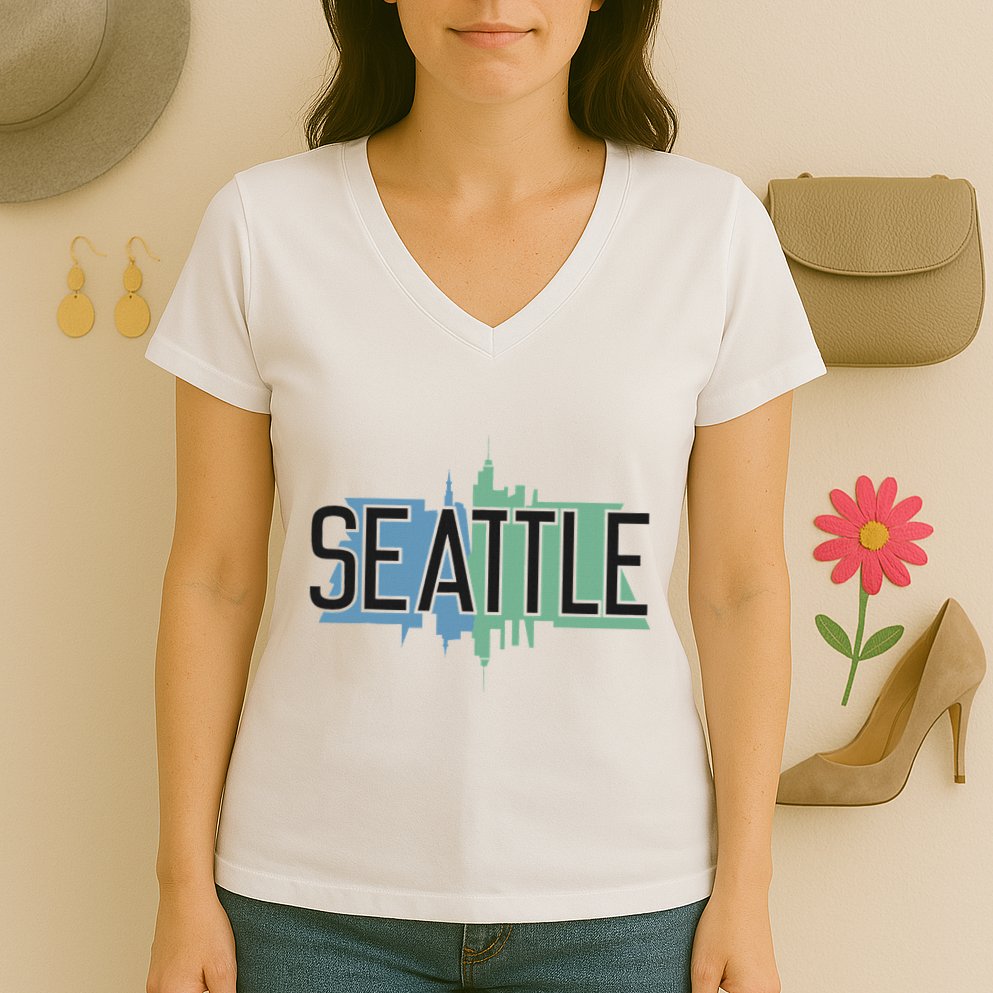 Seattle Washington Women's V-Neck T-Shirt