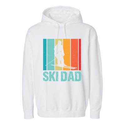 Ski Winter Skiing Ski Dad Gift Garment-Dyed Fleece Hoodie