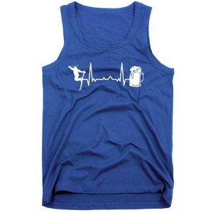 Skiing Winter Sports Great Gift Heartbeat Ekg Skier Ski Skiing Gift Tank Top