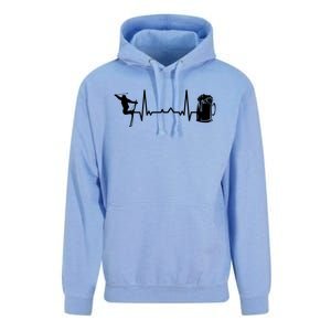 Skiing Winter Sports Great Gift Heartbeat Ekg Skier Ski Skiing Gift Unisex Surf Hoodie