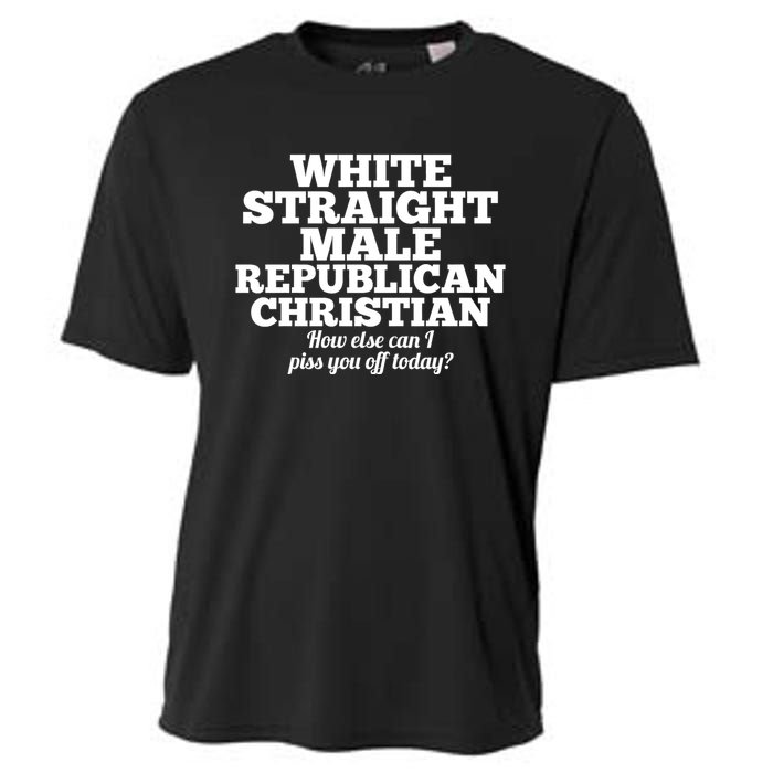 Sarcastic White Straight Male Republican Christian Cooling Performance Crew T-Shirt