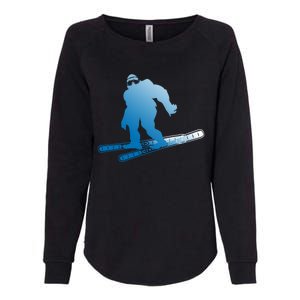 Ski Winter Sports Sasquatch Cryptozoology Skiing Bigfoot Gift Womens California Wash Sweatshirt