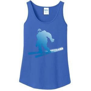 Ski Winter Sports Sasquatch Cryptozoology Skiing Bigfoot Gift Ladies Essential Tank