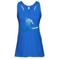 Ski Winter Sports Sasquatch Cryptozoology Skiing Bigfoot Gift Ladies Essential Flowy Tank