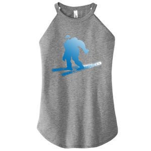 Ski Winter Sports Sasquatch Cryptozoology Skiing Bigfoot Gift Women's Perfect Tri Rocker Tank