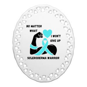 Scleroderma Warrior Ceramic Oval Ornament