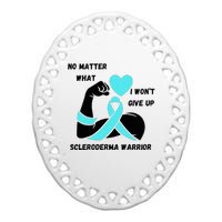 Scleroderma Warrior Ceramic Oval Ornament