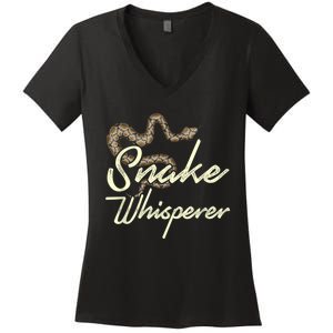 Snake Whisperer Snake Women's V-Neck T-Shirt