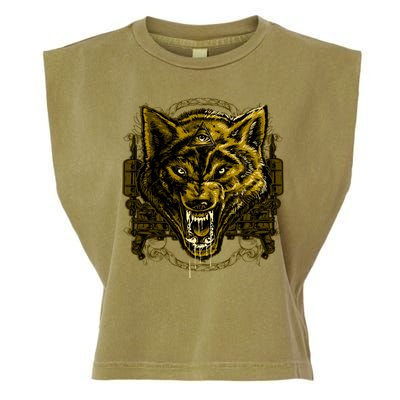 Scary Wolf Garment-Dyed Women's Muscle Tee