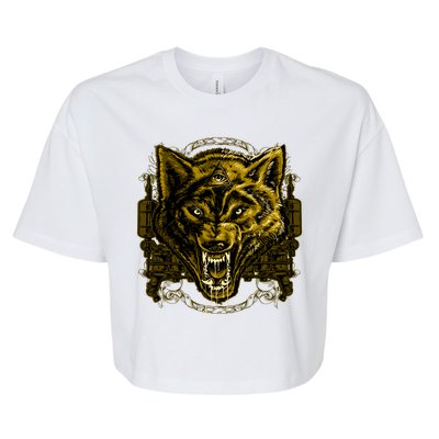 Scary Wolf Bella+Canvas Jersey Crop Tee