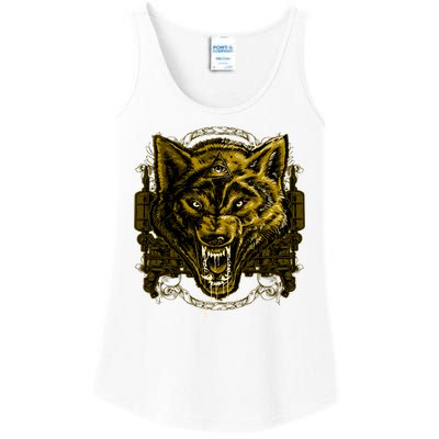 Scary Wolf Ladies Essential Tank