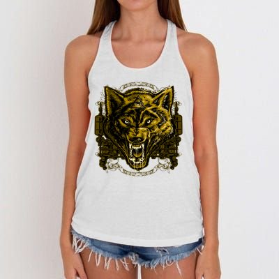 Scary Wolf Women's Knotted Racerback Tank